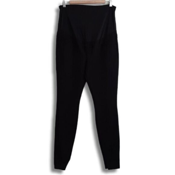 STORK & BABE Maternity Stretchy Leggings Skinny Leg Pull-On Pants Black Sz L - Picture 2 of 13